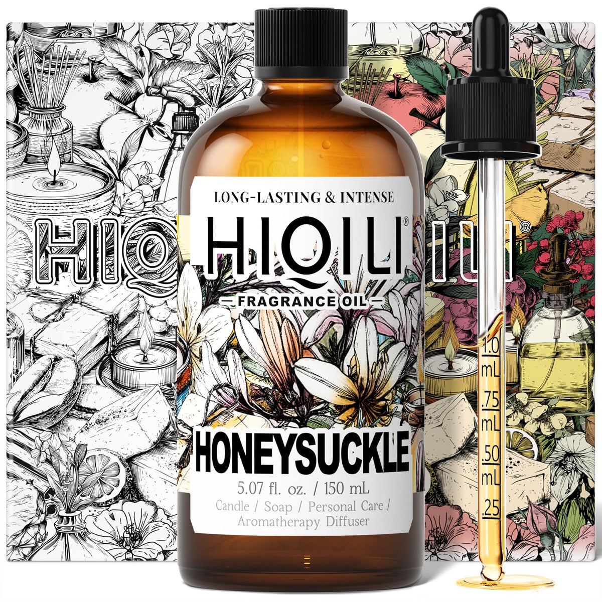 HIQILI Grape Fragrance Oil for Diffusers, Perfume & Room Spray - 5.07 Fl Oz