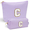 YOOLIFE Bridesmaid Gifts for Wedding Day | Preppy Makeup Bag & Organizer | 30th Birthday Gift | Purple