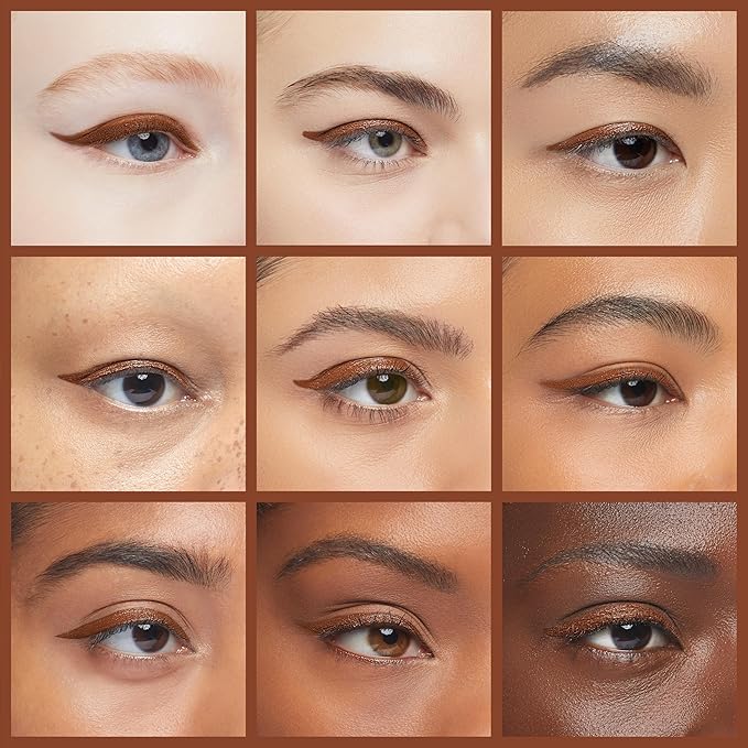 LAURA GELLER NEW YORK Kajal Longwear Kohl Eyeliner Pencil – Khaki – Smooth, Blendable Application, Long-Wearing, Non-Creasing – Infused with Caffeine & Vitamin E – Built-In Sharpener