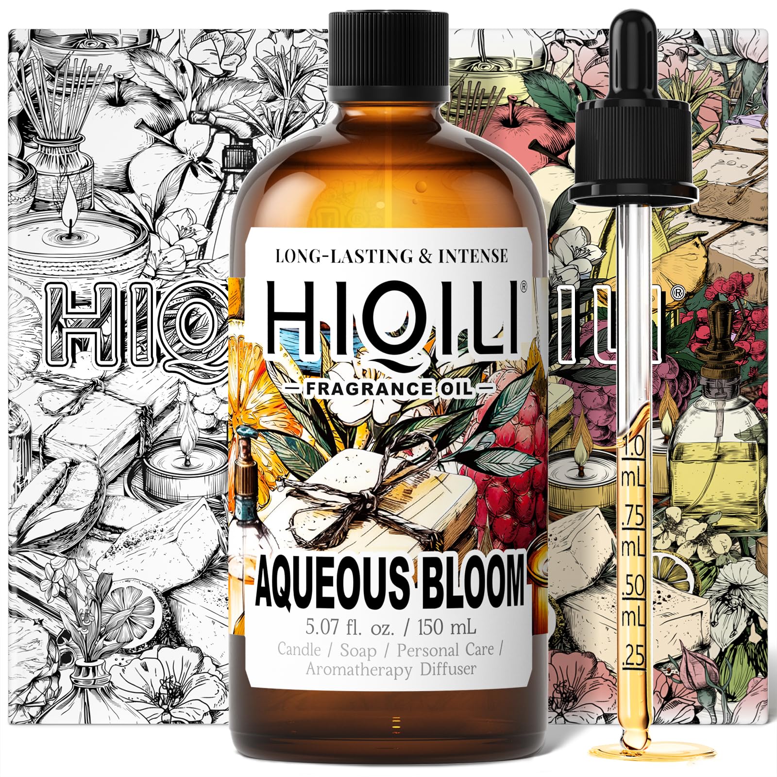 HIQILI Aqueous Bloom Fragrance Oil for Diffusers,Candle&Soap Craft