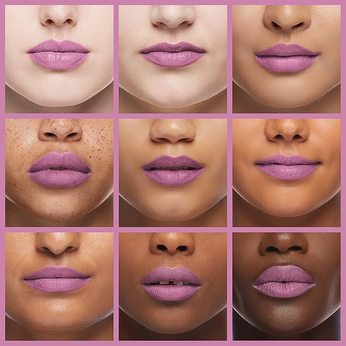 L'Paige Grape Ice Lipstick | Frosted Grape Purple Shimmer Lip Color | Aloe Vera Moisturizing Formula | Long-Lasting Cool-Toned Iridescent Finish | Shade L02