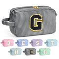 YOOLIFE Graduation Gifts for Teen Girls - Initial Makeup Bag Letter Toiletry Pouch Cosmetic Case, Personalized Teen Girl Gifts Trendy Stuff Party Favor, Black G