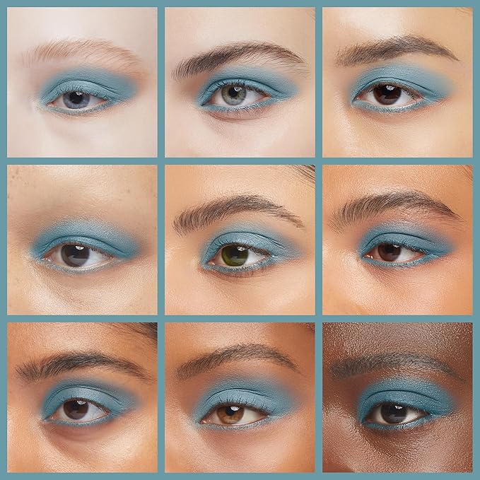 Pure Ziva Caribbean Sea Shimmering Turquoise Teal Green Blue Ocean Pressed Powder Single Vegan Eyeshadow; Talc, Paraben & Cruelty Free