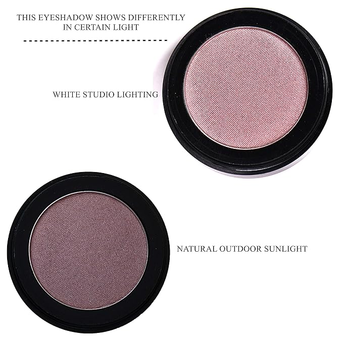 Pure Ziva Magnificent Mauve Dusty Shimmering Satin Velvet Pink Rose Purple Lavender Shimmer Pressed Powder Single Vegan Eyeshadow; Talc, Paraben & Cruelty Free