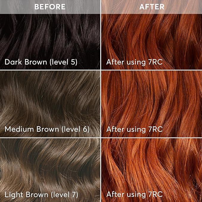 Madison Reed Radiant Hair Color Kit - 7RC Light Ginger Red with Copper Tones (Carrara Crimson), Vivid Permanent Hair Dye for Bold Color & Maximum Shine | PPD-Free & Ammonia-Free, 1 Pack