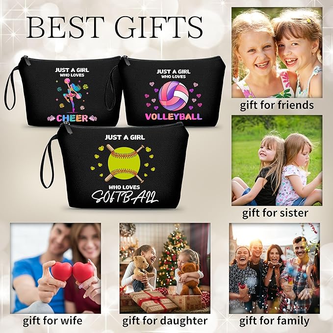 ARIOSEY Softball Gifts for Girls, Cosmetic Makeup Bag