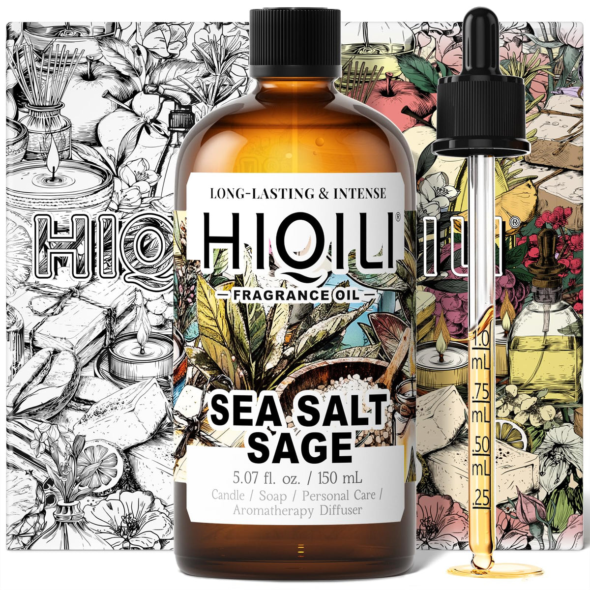 HIQILI Grape Fragrance Oil for Diffusers, Perfume & Room Spray - 5.07 Fl Oz