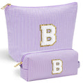 YOOLIFE Bridesmaid Gifts for Women - Cute Purple Makeup Bag for Women Friends | Make Up Cosmetic Travel Toiletry Bag for Bride Maid Matron of Honor Bridal Shower Personalized Bachelorette Gift B