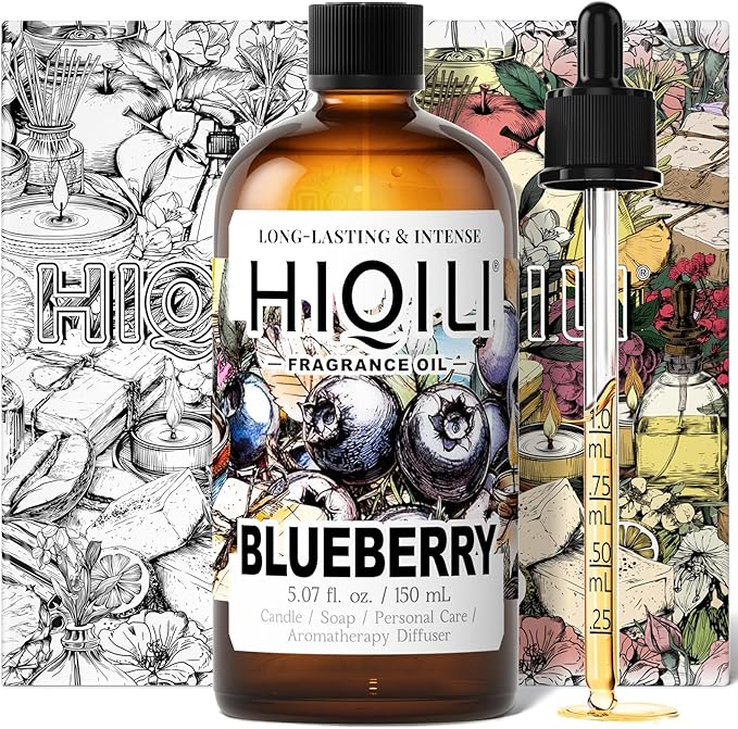 HIQILI Blueberry Fragranc Oil for Soap & Candle Making Supplies - 5.07Fl Oz
