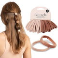 Kitsch Elastic Hair Ties No Damage | Stretchable Hair Bands - Blush 20pcs