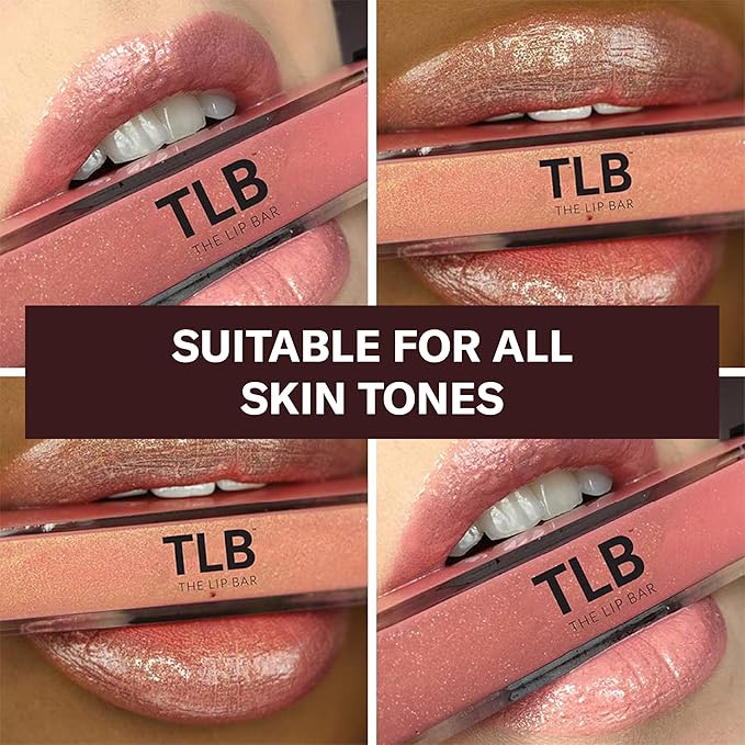 The Lip Bar - Lip Gloss, Baddie (Shimmer Pink) - Gloss Up Sheer Finish - Smooth, Not Sticky Formula - Moisturizing Coconut Oil, Olive Oil, Argan Oil & Vitamin E - Vegan & Cruelty Free -.30 fl oz