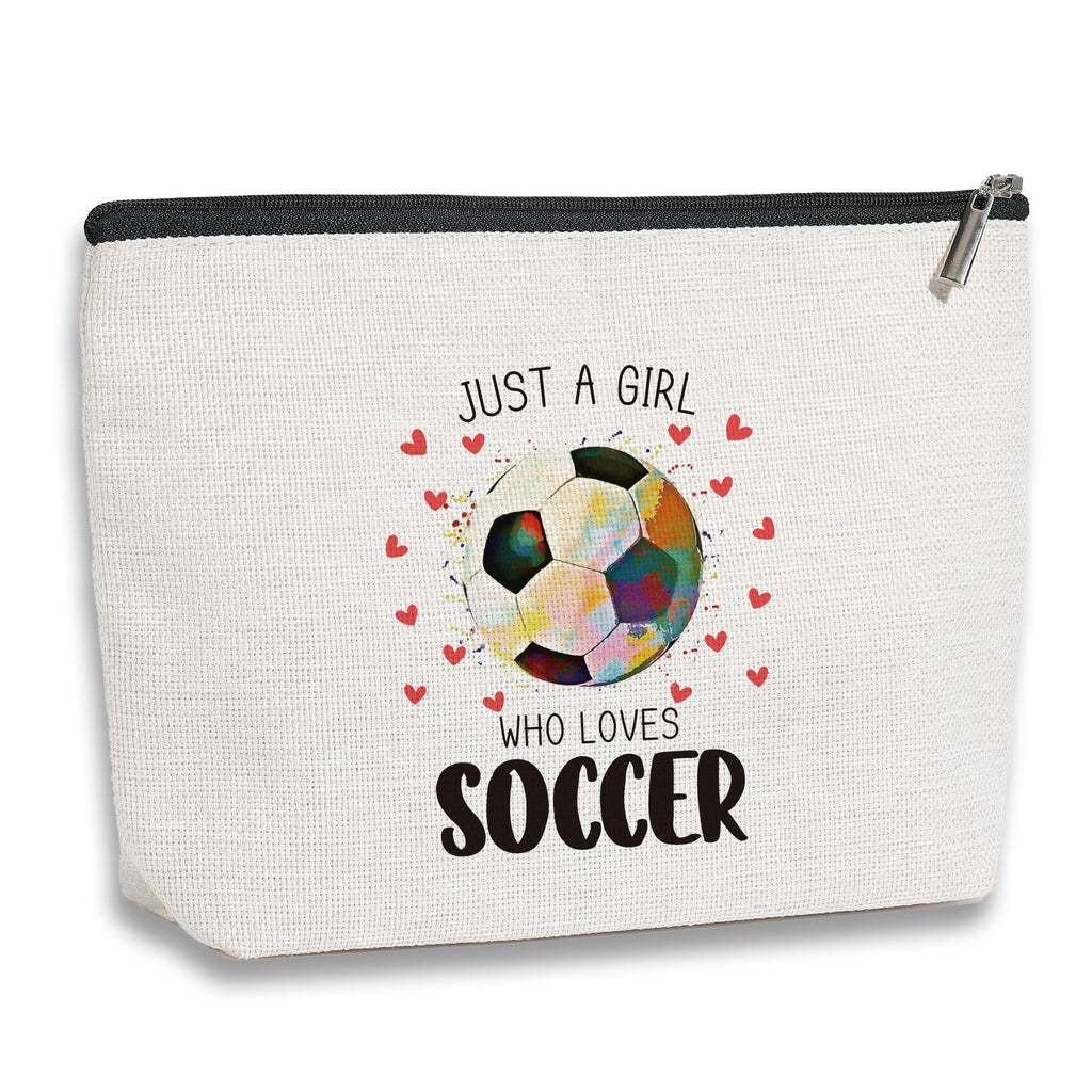 kdxpbpz Soccer Gifts Cosmetic Bag, Soccer Coach Gifts, Team Gift for Lovers Players Fans Birthday Gifts for Women Friend Sister BFF Bestie Her