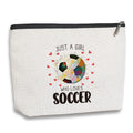 kdxpbpz Soccer Gifts Cosmetic Bag, Soccer Coach Gifts, Team Gift for Lovers Players Fans Birthday Gifts for Women Friend Sister BFF Bestie Her