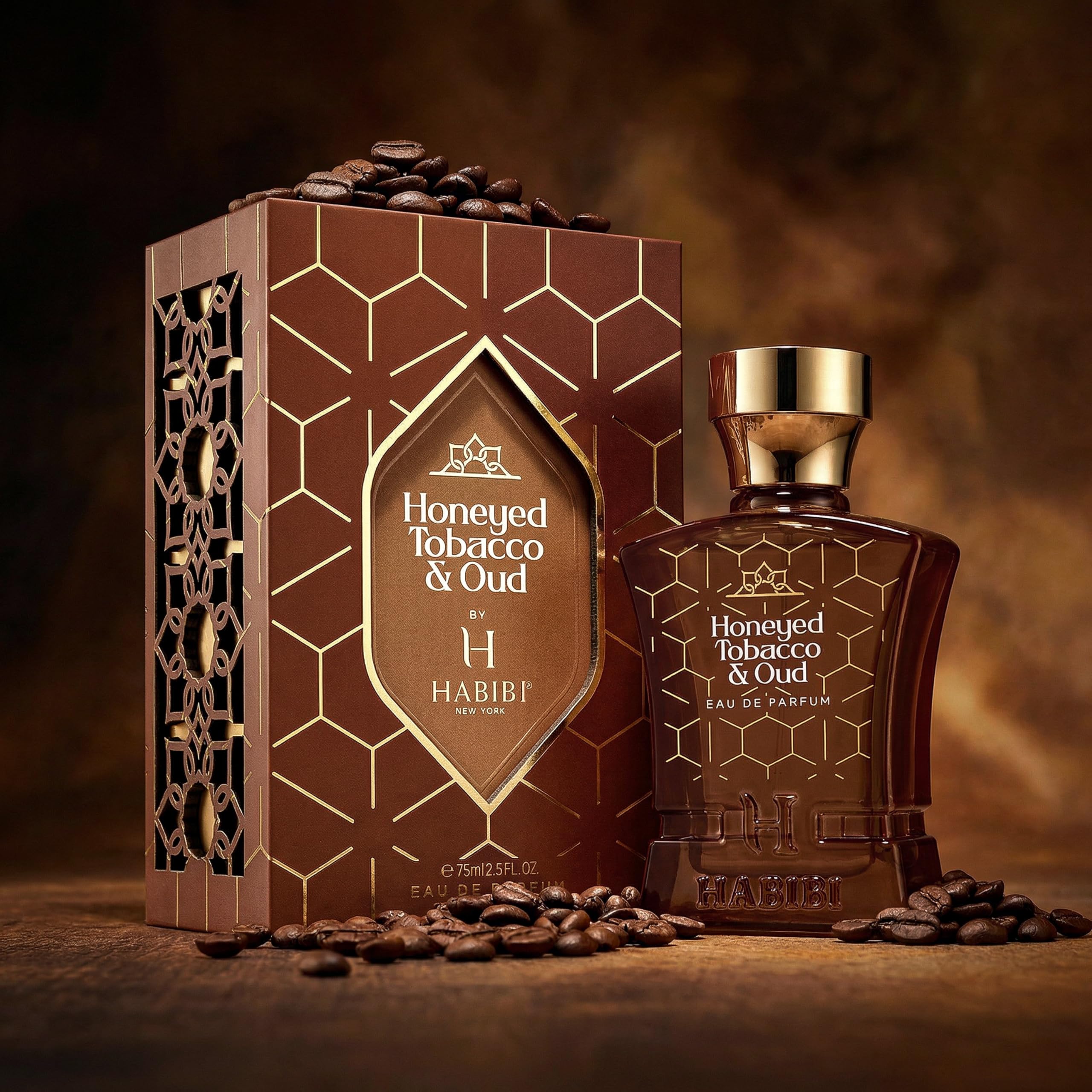 H HABIBI Honeyed Tobacco & Oud Perfume for Men Eau de Parfum 75 ml