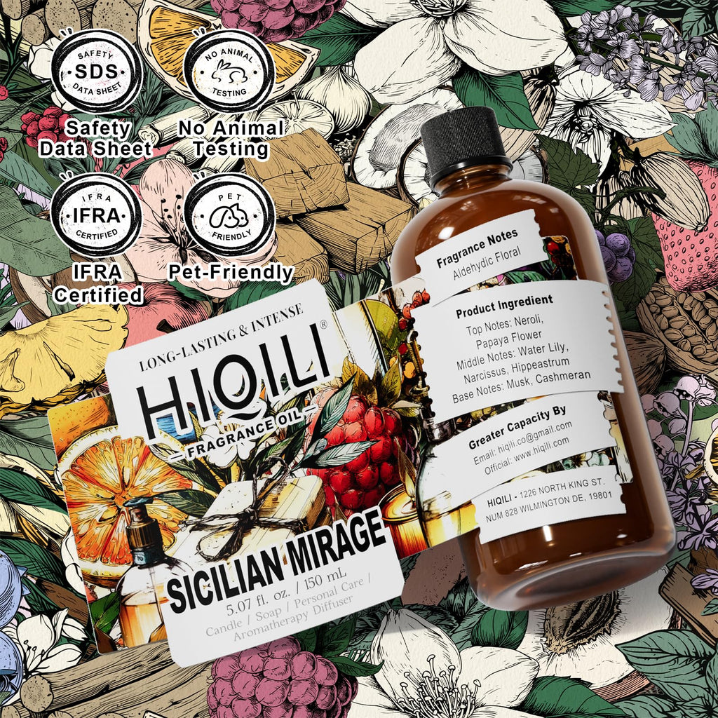 HIQILI Sicilian Mirage Fragrance Oil for Candle, Perfume & Personal Care