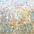 rabbitgoo Rainbow Window Privacy Film, Stained Glass Cling, 11.8" x 78.7"