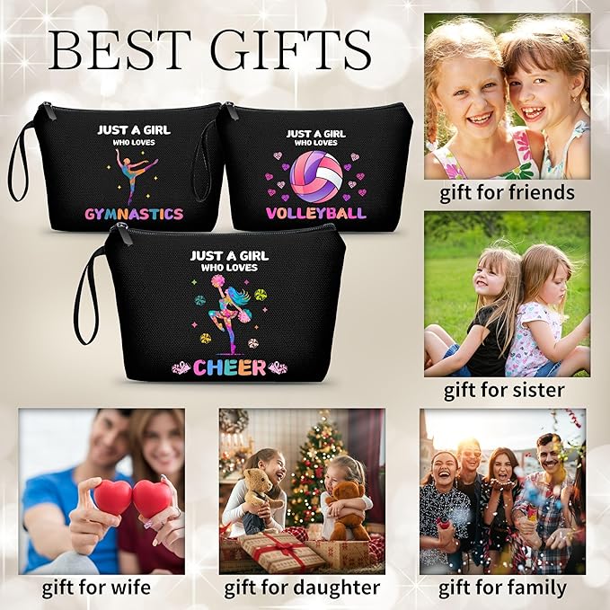 ARIOSEY Cheerleader Cheerleading Gifts, Cheer Makeup Bag Pouch