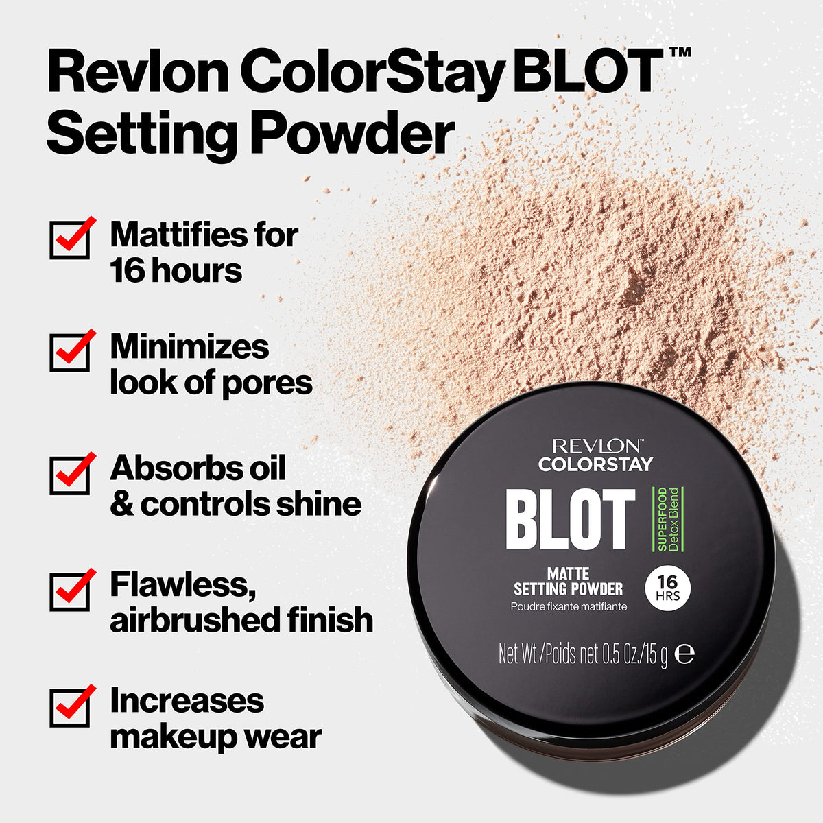 Revlon ColorStay Blot Setting Powder, 0.5 oz