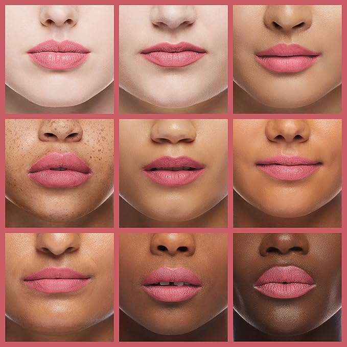 Palladio Herbal Lipstick, Rich Pigmented and Creamy, Infused with Aloe Vera, Chamomile & Ginseng, Prevents Lips from Drying, Combats Fine Lines, Long Lasting Lipstick, Petal Pink
