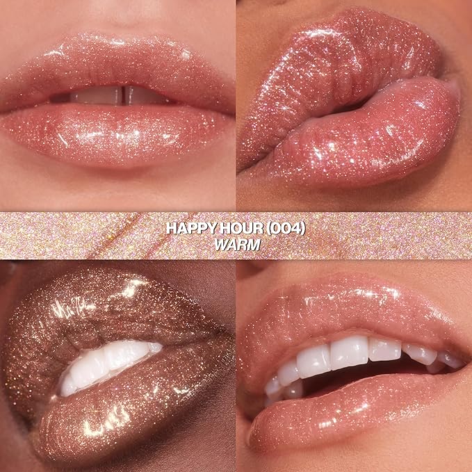 REVLON Super Lustrous Glimmer Gloss, 004 Happy Hour, 0.13 fl oz
