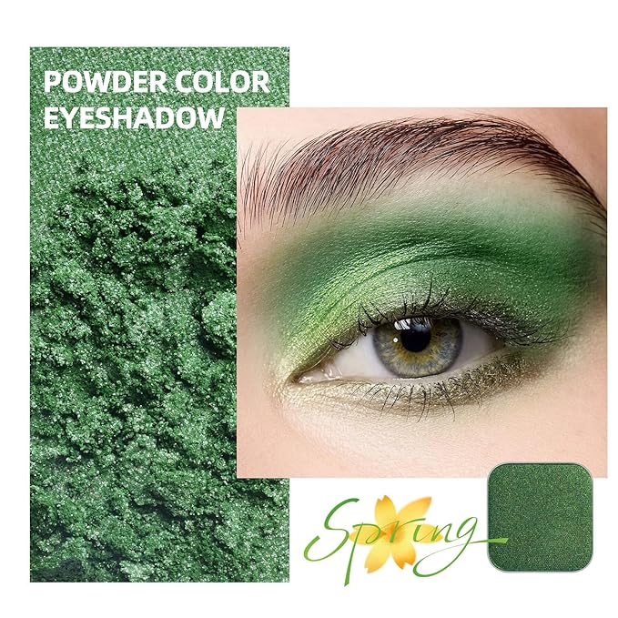 Fillwie Emerald Green Shimmer Eyeshadow Single Refill Pan - Green Glimmer