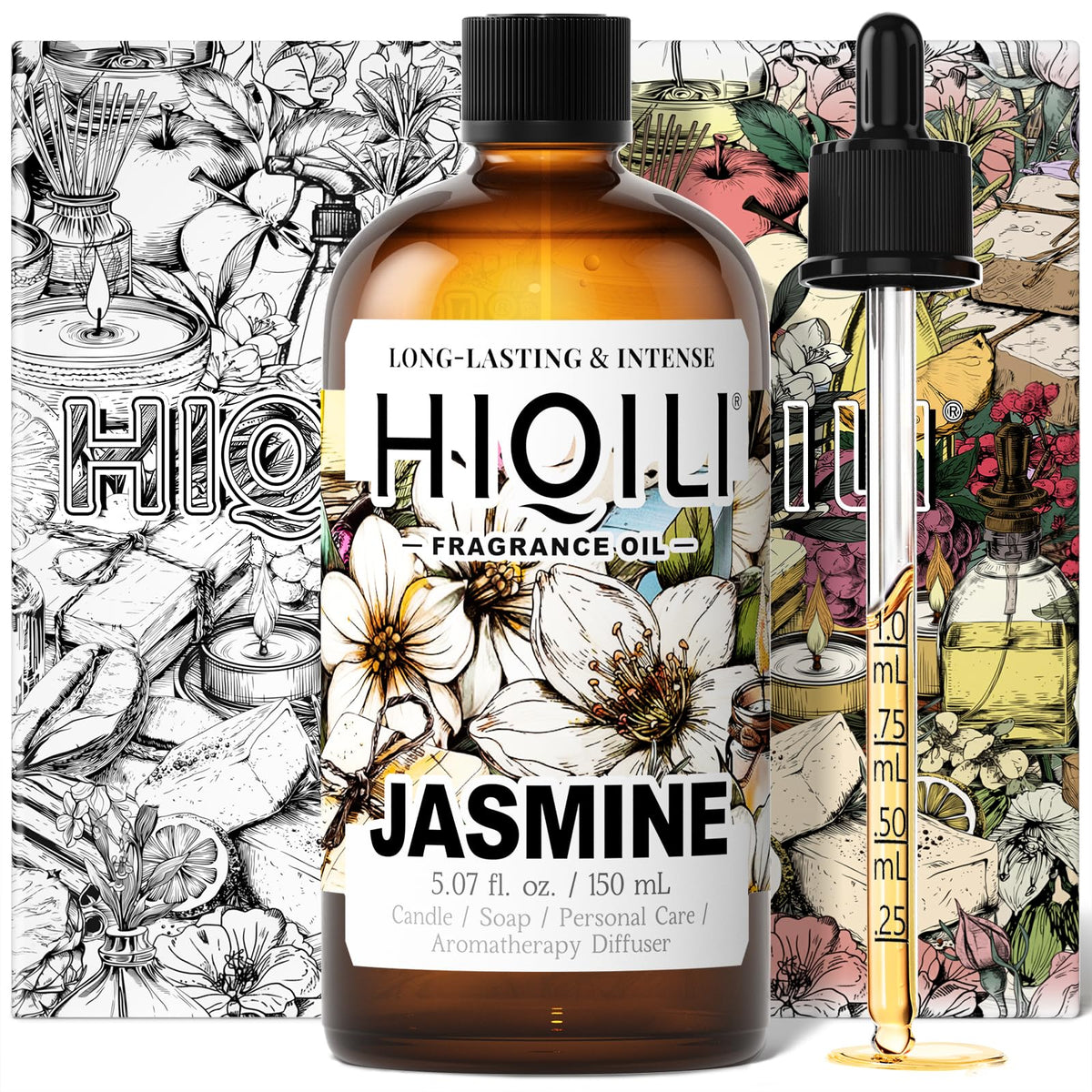 HIQILI Grape Fragrance Oil for Diffusers, Perfume & Room Spray - 5.07 Fl Oz
