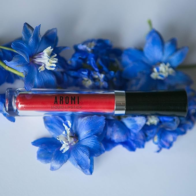 Aromi Bright Red Matte Liquid Lipstick (Preppy Red)