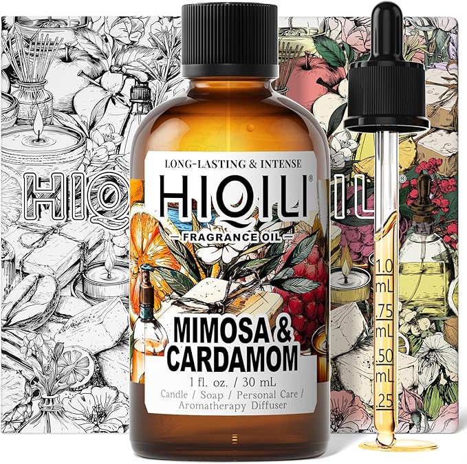 HIQILI Mimosa & Cardamom Fragrance Oil for Diffuser & Aromatherapy