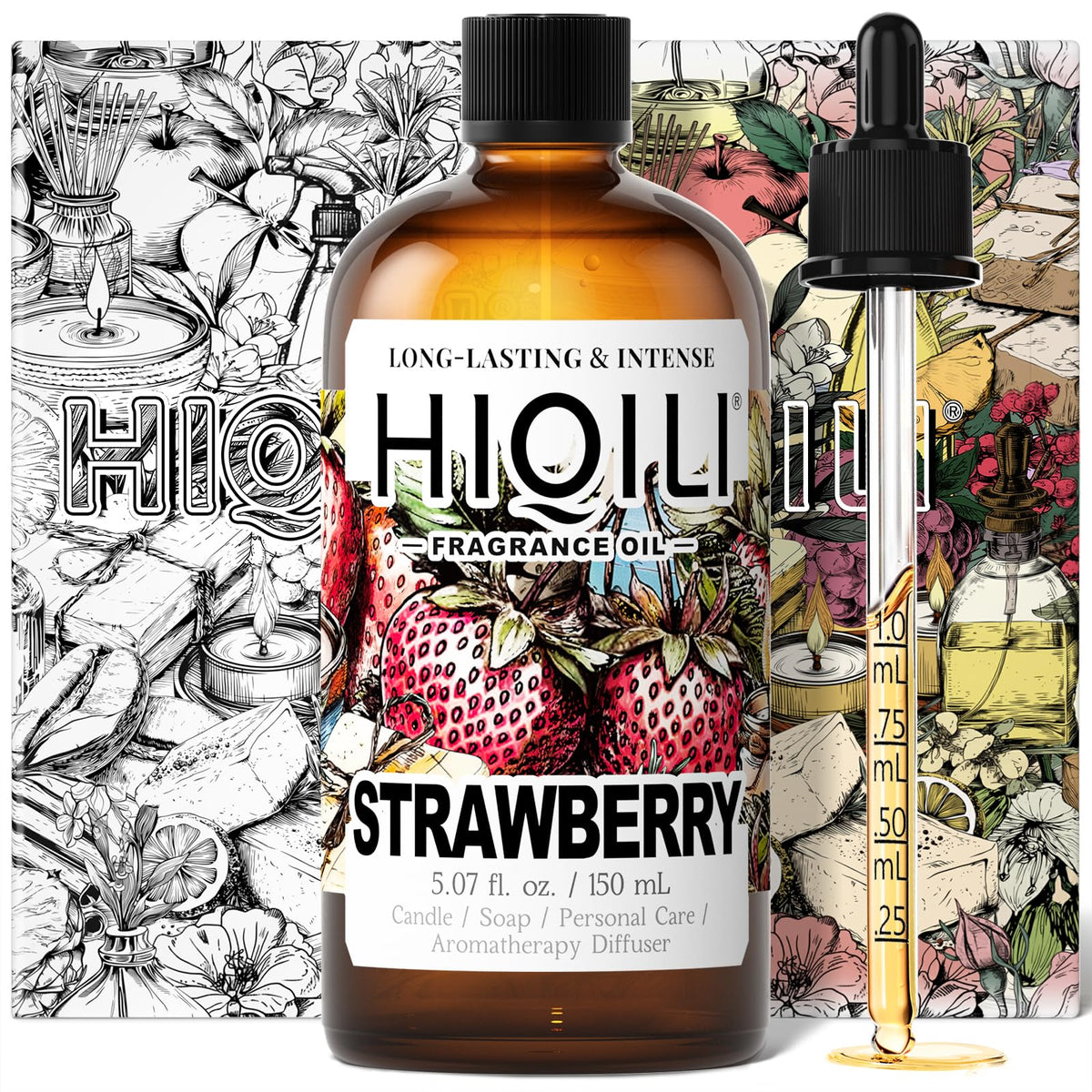 HIQILI Grape Fragrance Oil for Diffusers, Perfume & Room Spray - 5.07 Fl Oz