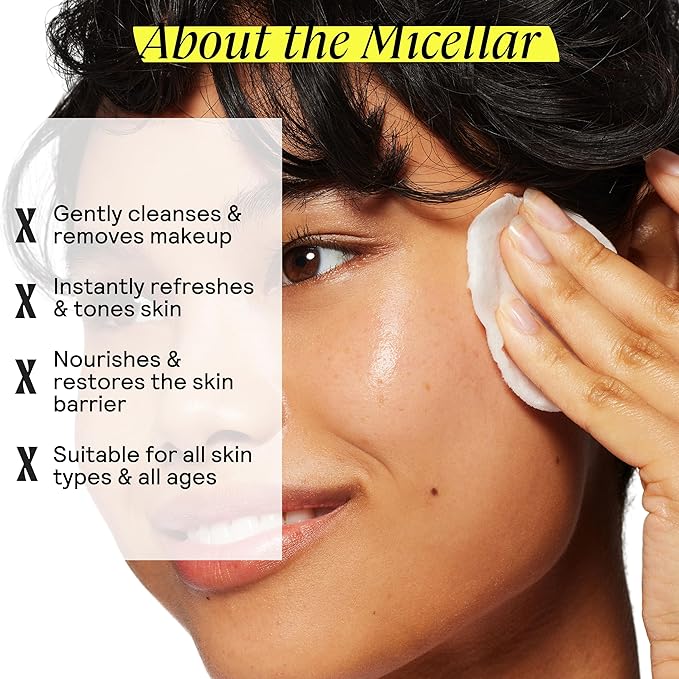 Untoxicated Micellar Water - Gentle Makeup Remover, No Rinse Cleanser & Toner for Sensitive Skin - No Common Irritants - Free From Alcohol, Oil, & Fragrance - 7 Ounce