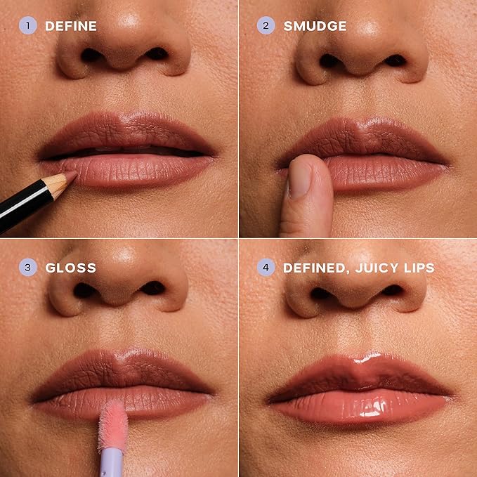 Saie Lip Liner 101 - Lip Pencil Made with a Creamy, Soft Matte Formula for a Naturally Framed or Fully Filled Look - Supercharged with Shea Butter & Jojoba Oil - Tease (.05 oz)