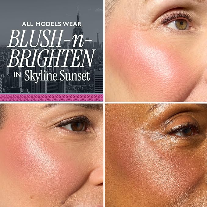 LAURA GELLER NEW YORK Baked Blush-n-Brighten for Mature Skin - 00 Skyline Sunset - Powder Blush Won't Settle into Fine Lines - Buildable Natural Finish – Longlasting Formula - Made in Italy