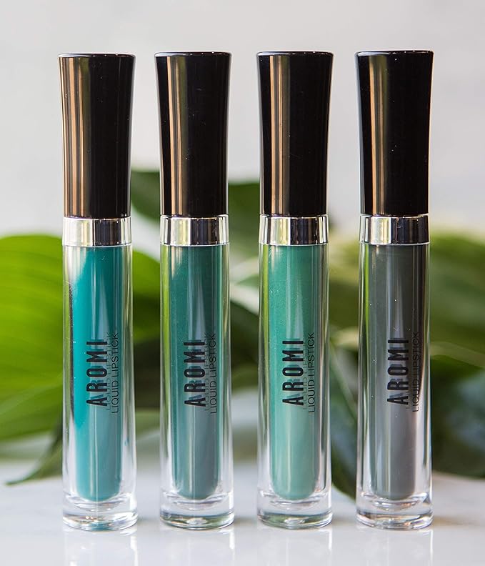 Aromi Jade Green Matte Liquid Lipstick | Long-lasting, Emerald, Shamrock Lip Color for Women, Waterproof, Made in USA, Gluten Free (Jade Green)