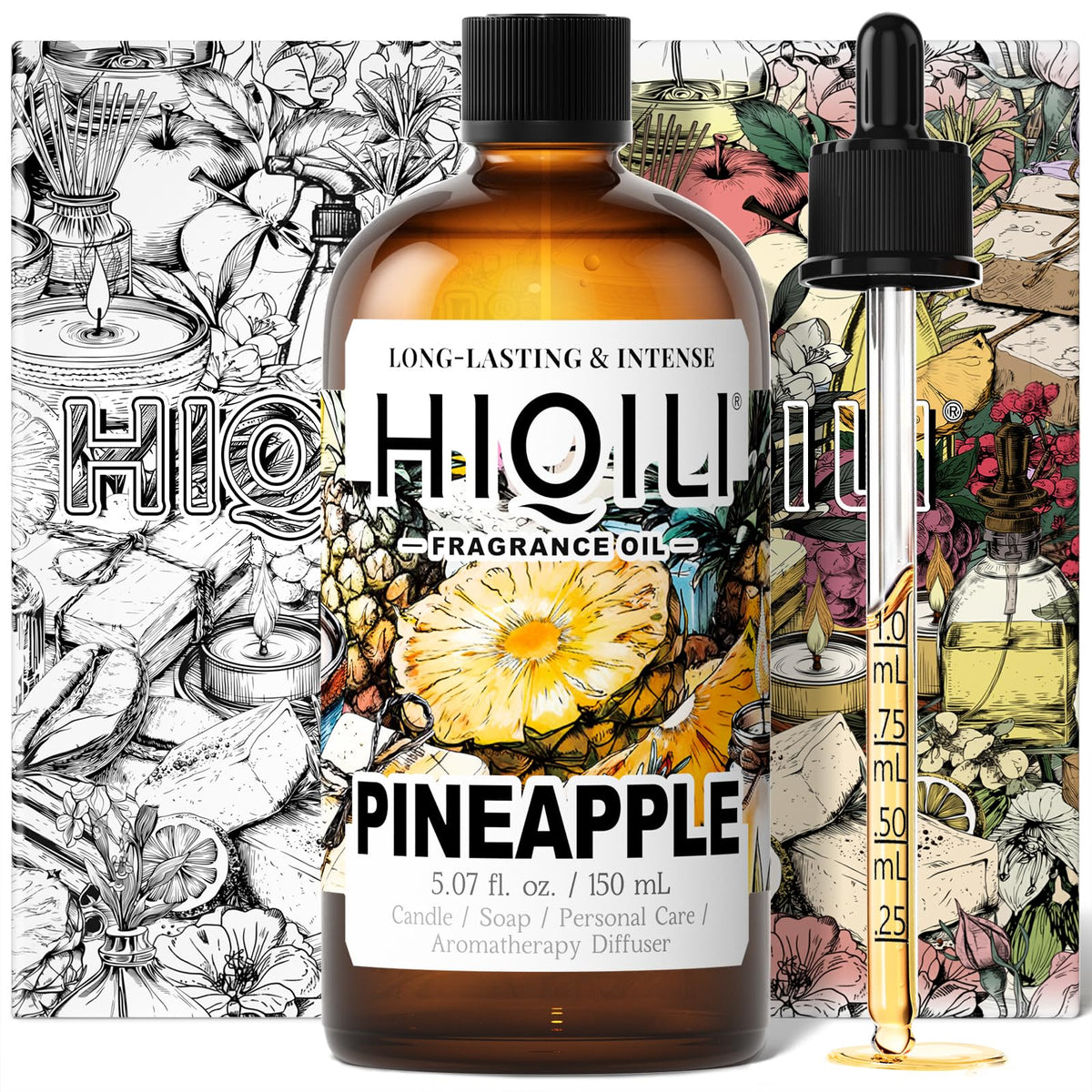 HIQILI Grape Fragrance Oil for Diffusers, Perfume & Room Spray - 5.07 Fl Oz