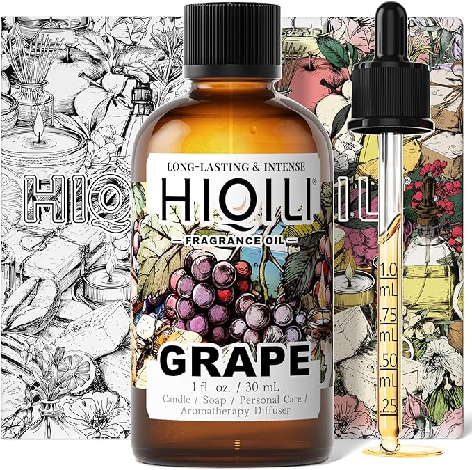 HIQILI Grape Fragrance Oil for Diffusers, Perfume & Room Spray - 1 Fl Oz