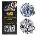 Kitsch x Star Wars R2-D2 & Stormtrooper Scrunchies for Women- Softer Than Silk Scrunchie, No Crease Hair Ties, Perfect For Day And Night Creaseless Hair Accessories - 2pcs