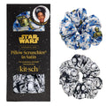 Kitsch x Star Wars R2-D2 & Stormtrooper Scrunchies for Women- Softer Than Silk Scrunchie, No Crease Hair Ties, Perfect For Day And Night Creaseless Hair Accessories - 2pcs