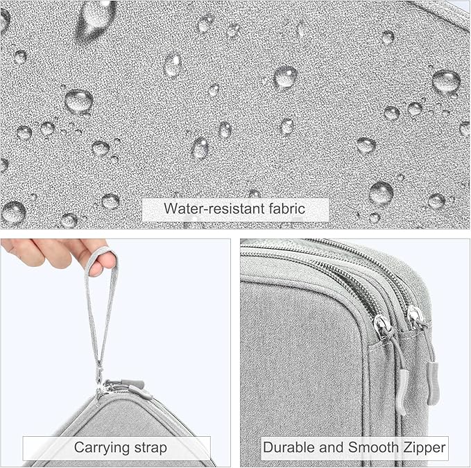 FYY Electronic Organizer, Travel Tech Pouch Bag, Large, Grey