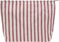 Flat Makeup Bag for Women,Zipper Cosmetic Pouch Purse,Vintage Stripe Red