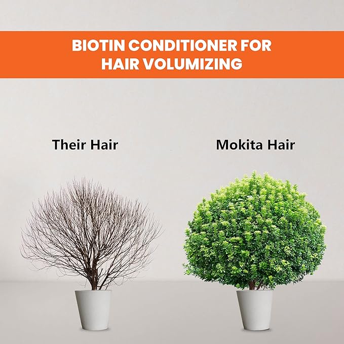 Mokita Naturals Biotin Hair Conditioner for All Hair Types, 8.5 oz