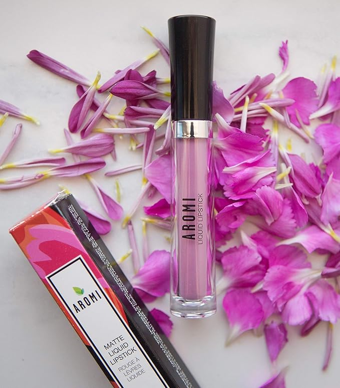 Aromi Light Pink Matte Liquid Lipstick, Blue Undertones (Ballet Slipper)