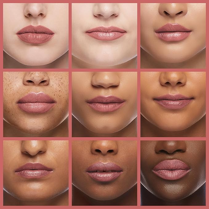 L'Paige Champagne Lipstick | Soft Rose Nude Satin Lip Color | Aloe Vera Moisturizing Formula | Long-Lasting Pearlescent Glow Finish | Shade L38