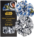 Kitsch & Disney Satin Scrunchies for Women - 2 Pcs, Desert Crown