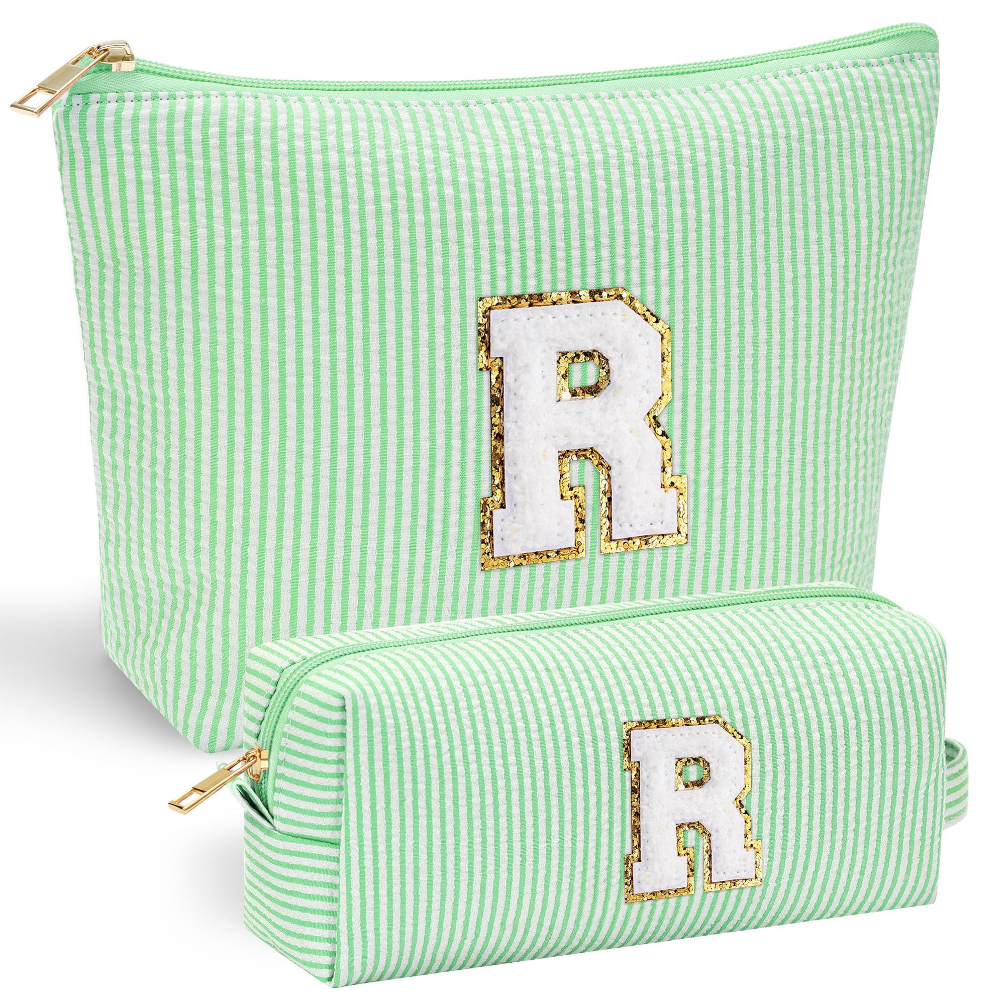 YOOLIFE Tween Girls Trendy Stuff - Gifts for Women: Birthday, Graduation, Mothers Day, Bridesmaid, Teacher, Sister; Initial Makeup Bag - Cosmetic Travel Bag