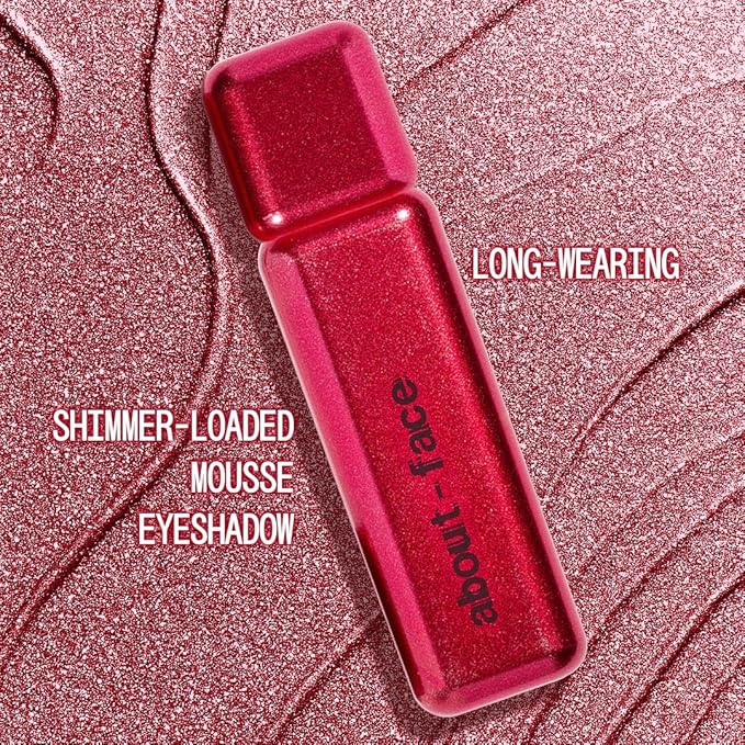 aboutface Fractal Glitter Eye Paint | Hot Pink Red | 0.13oz
