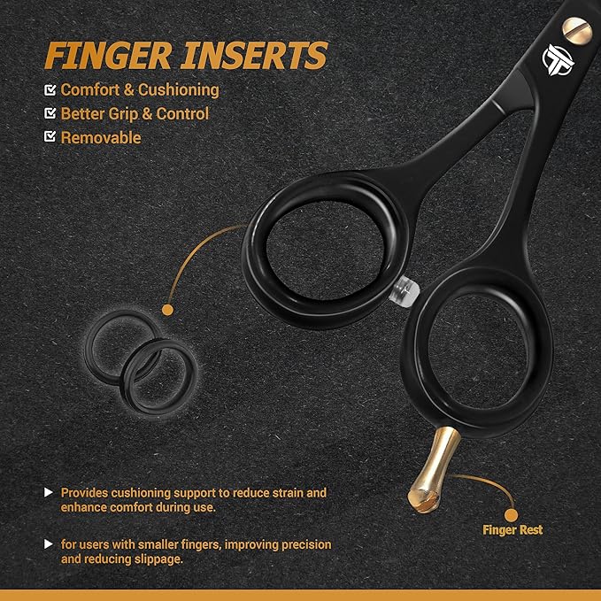 Professional Hair Scissors 6.5 Inch - Premium High Carbon Stainless Steel - Ergonomic Design Ultra Sharp Hair cutting Scissors Blades - Barber Salon Hair Shears for Haircut Scissors