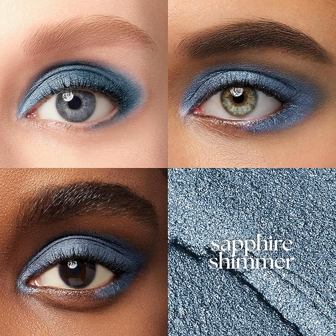 Julep Eyeshadow 101 Cream-to-Powder Waterproof Eyeshadow Stick – Sapphire Shimmer – Long-Lasting, Buildable, Crease-Proof, Cruelty Free, Shimmer Finish with Built-In Smudger