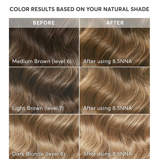 Madison Reed Radiant Hair Color Kit - 8.5NNA Dark Neutral Blonde (Lusia Blonde), Permanent Hair Dye for Resistant Grays, 100% Gray Coverage | PPD-Free & Ammonia-Free, 1 Pack