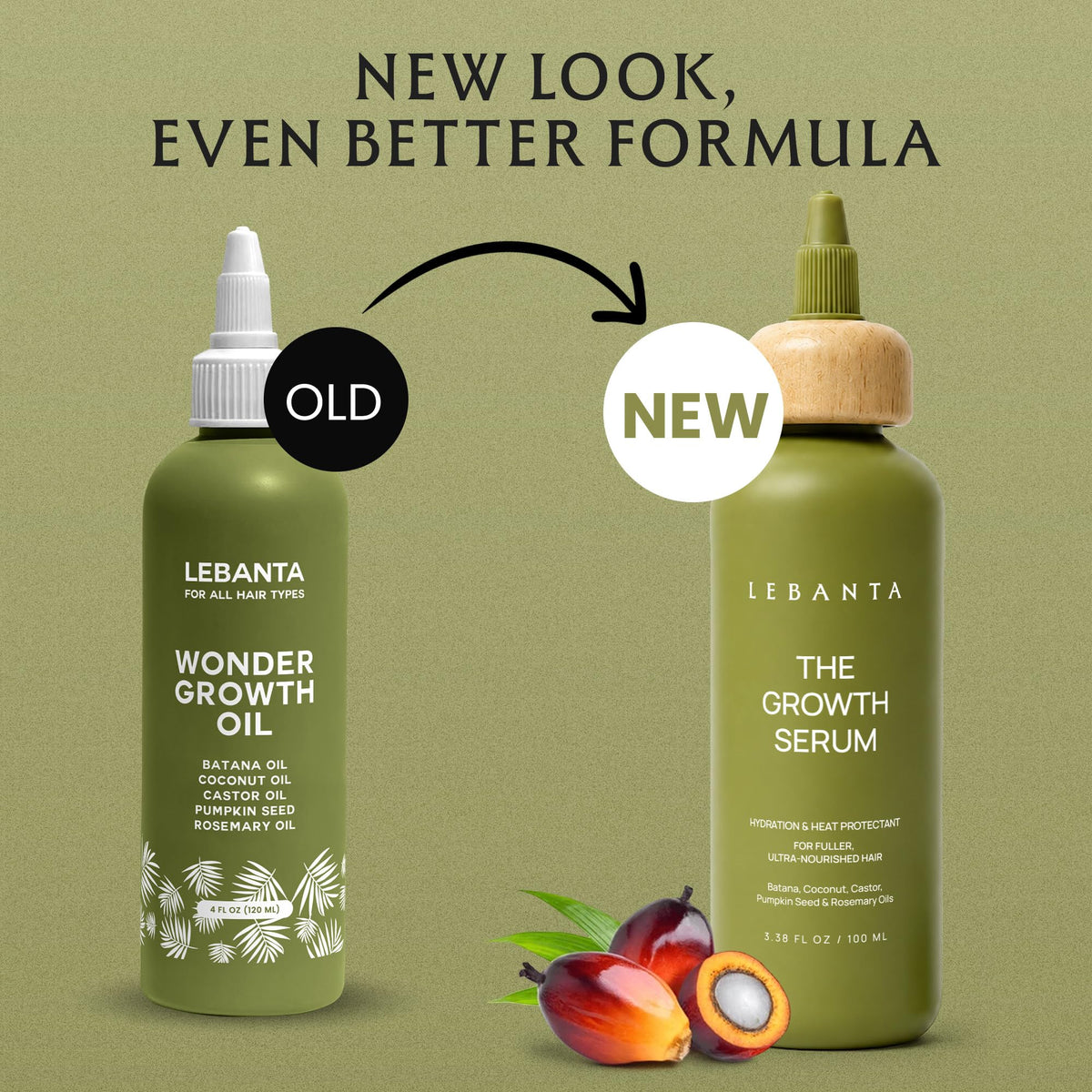 Lebanta Batana Oil for Hair - Organic Castor Rosemary Scalp Oil 3.38 Fl Oz