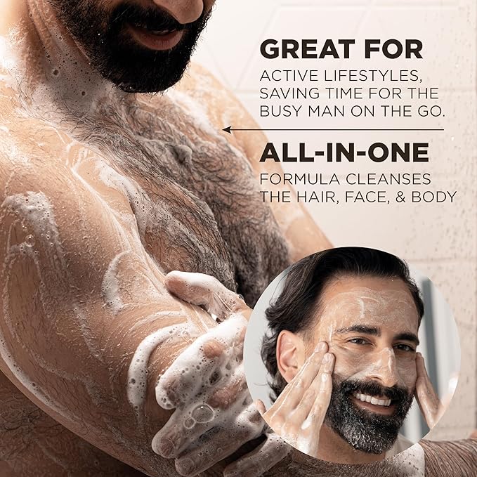 CHI pour Homme 3-in-1 Cleansing Hair, Face & Body Wash for Men, 25 oz